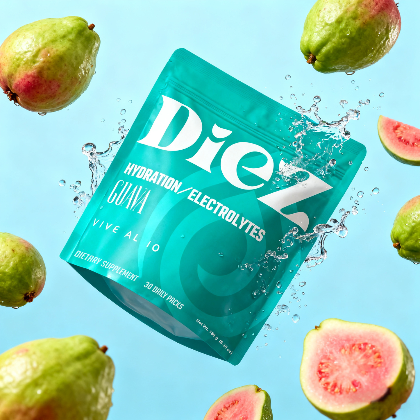 Gomitas de Hidratación con Electrolitos – Sabor Guayaba | Diez Salud™