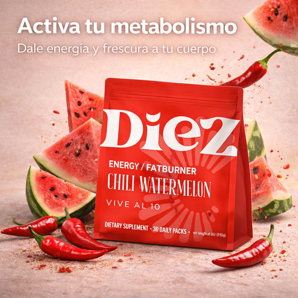 Energy and Fat Burn Gummies – Spicy Watermelon Flavor | Ten Health™