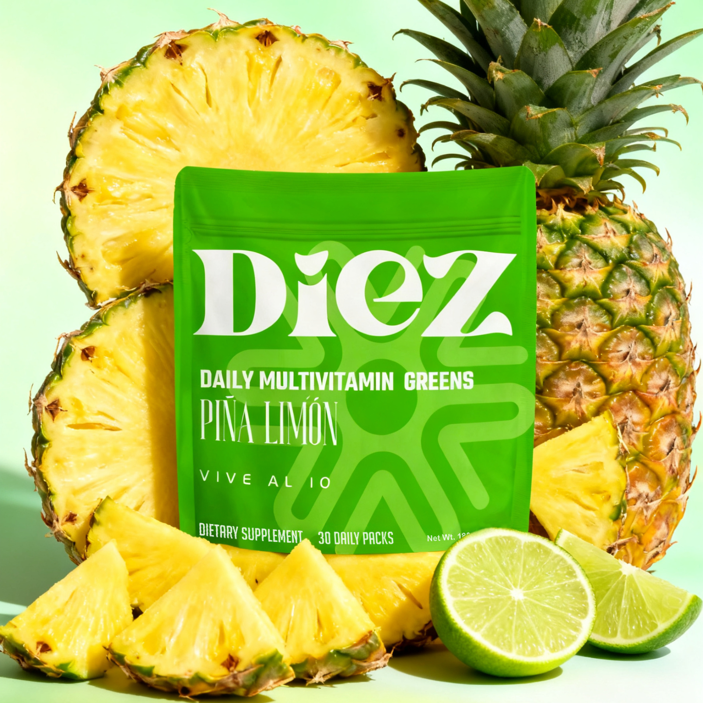 Gomitas Multivitamínicas con Vegetales – Sabor Piña Limón | Diez Salud™