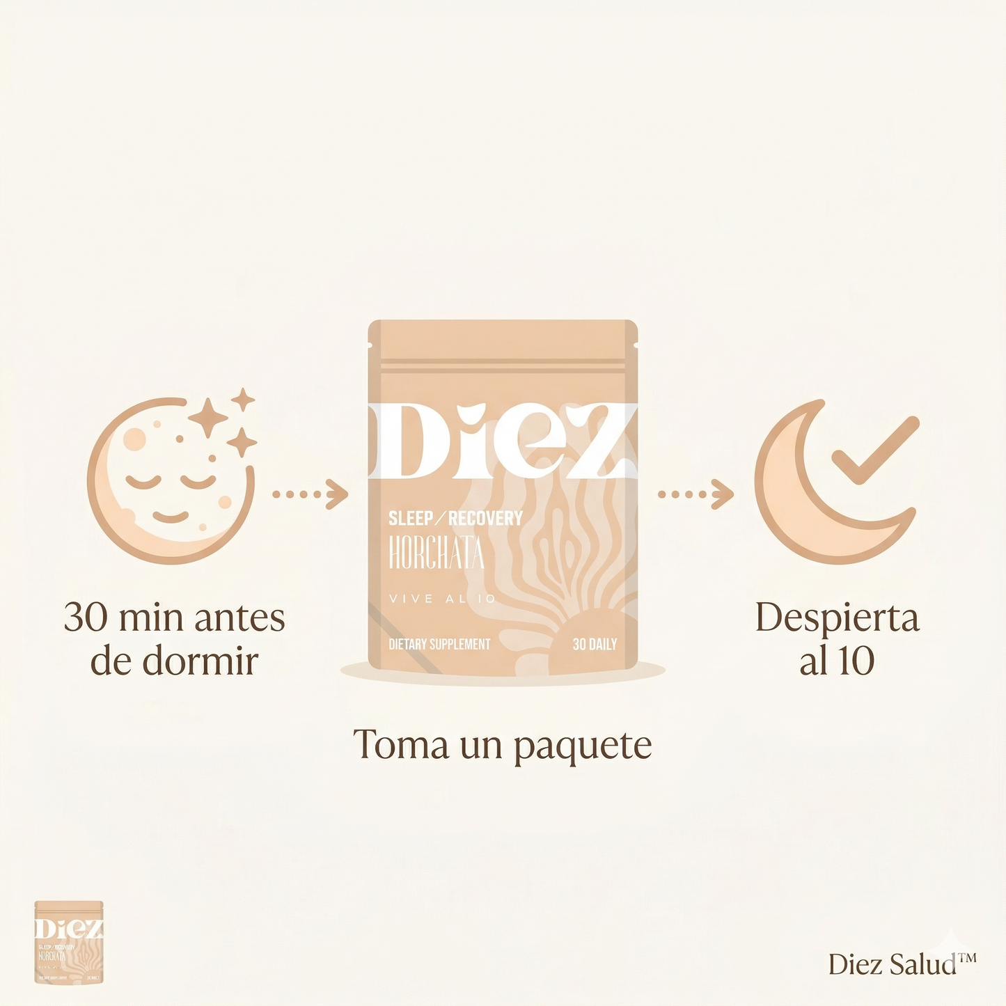Gomitas para Dormir y Recuperación – Sabor Horchata | Diez Salud™