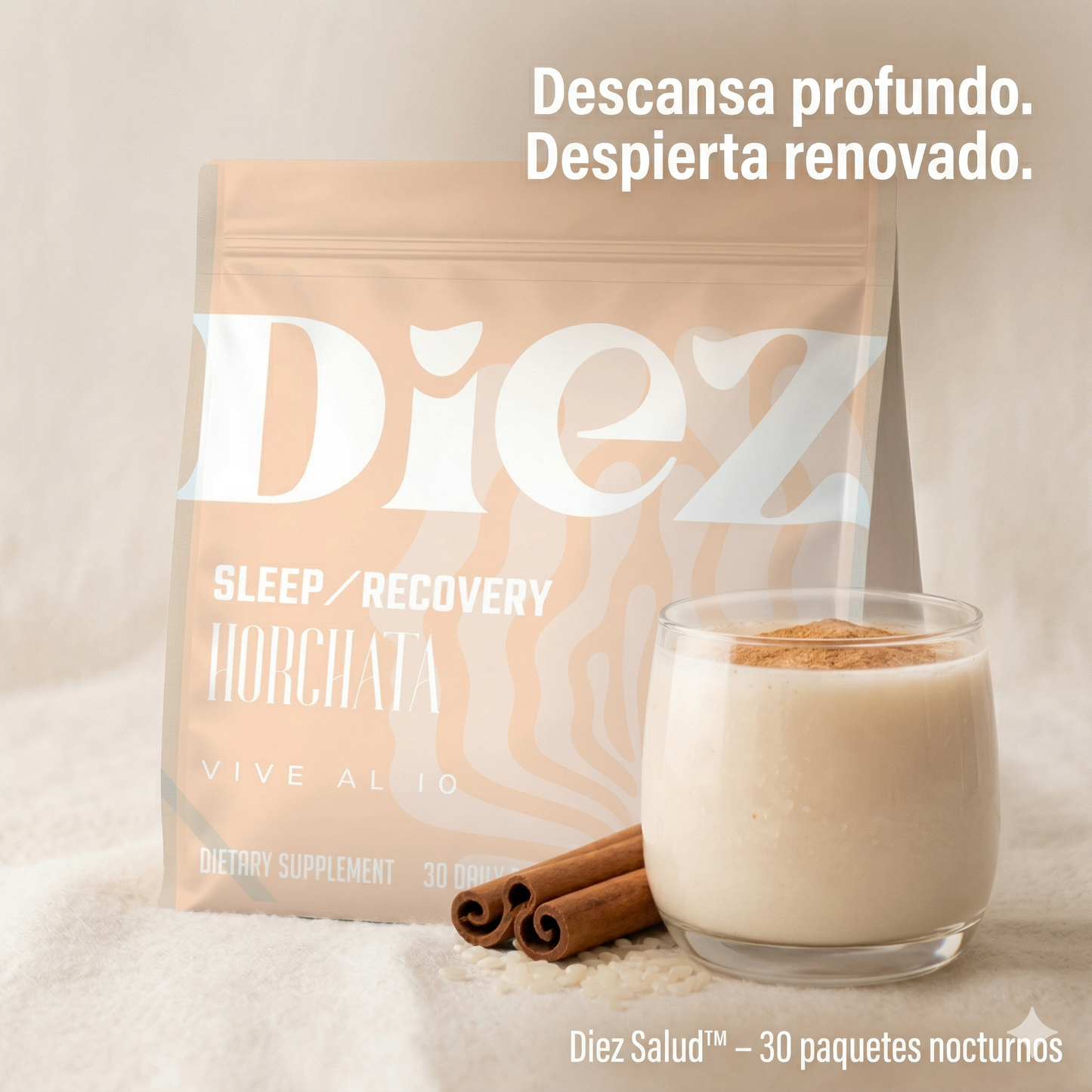 Gomitas para Dormir y Recuperación – Sabor Horchata | Diez Salud™