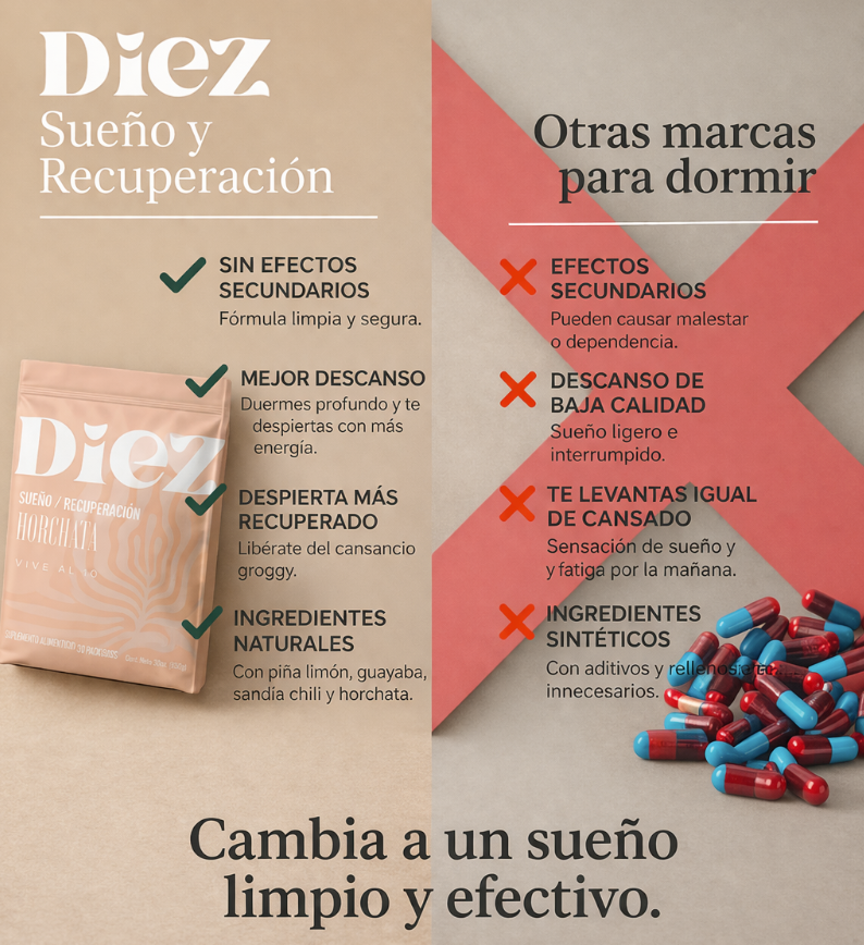 Gomitas para Dormir y Recuperación – Sabor Horchata | Diez Salud™